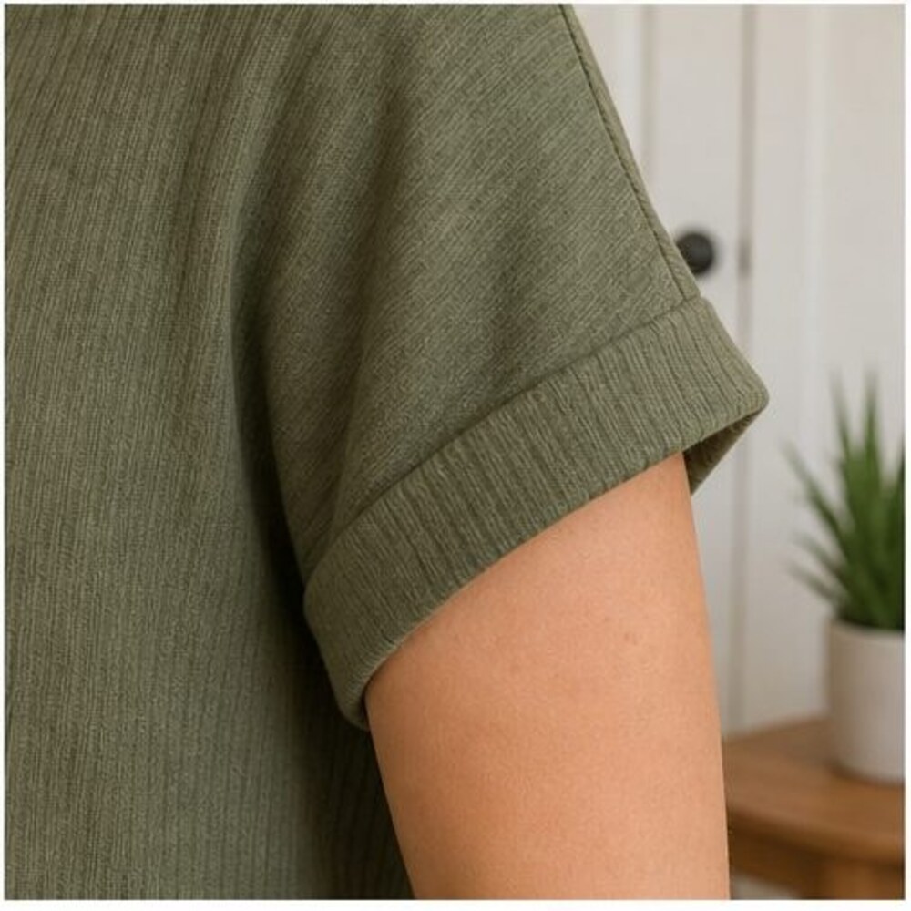Olive Ruffle Blouse - Picture 5 of 6